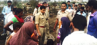  fire in cottage at baddi, 6 years old boy burn alive.