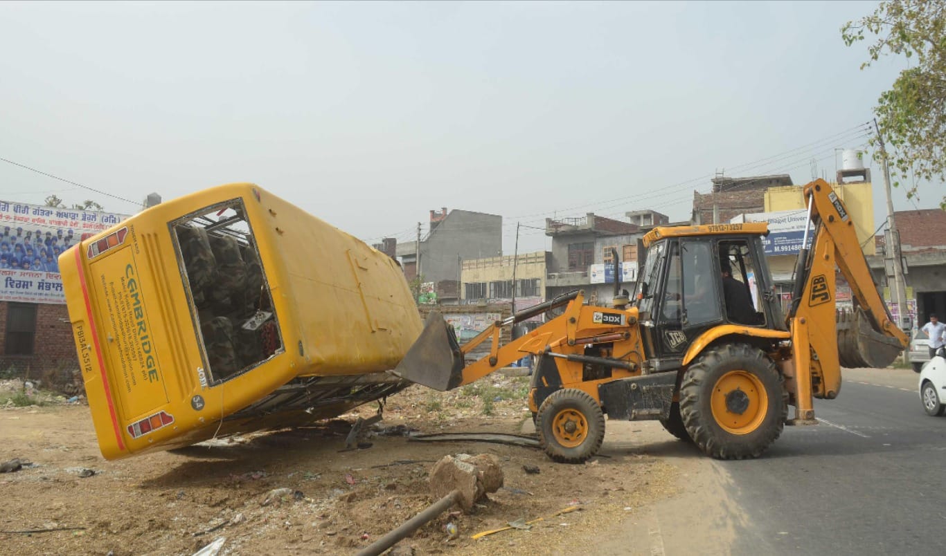bus accident during CM rally, 40 injured