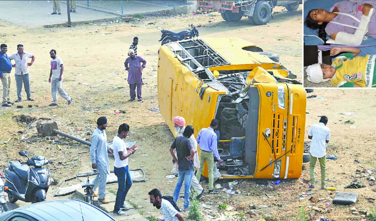 bus accident during CM rally, 40 injured