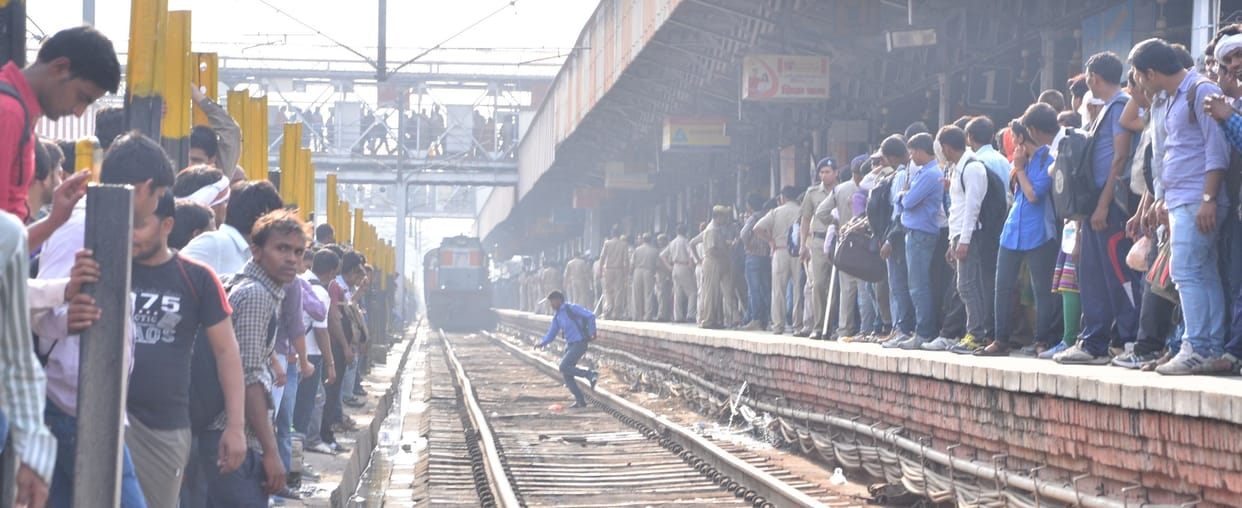 rush at lucknow charbagh station after exam