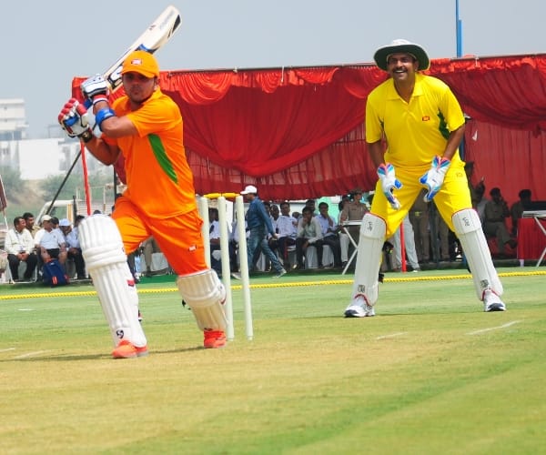 Cricket match between IAS and IPS officers.