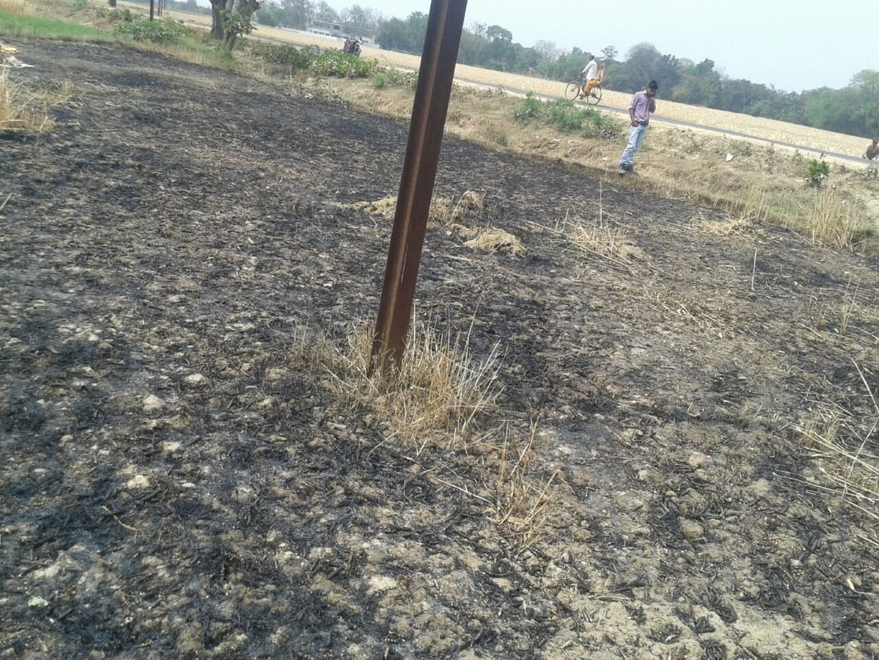 Crops in two villages burnt by fire