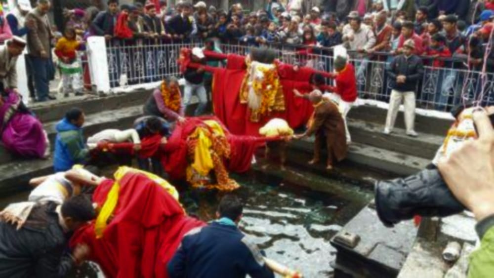 Sangam in uttarakhand Gangnani before Allahabad
