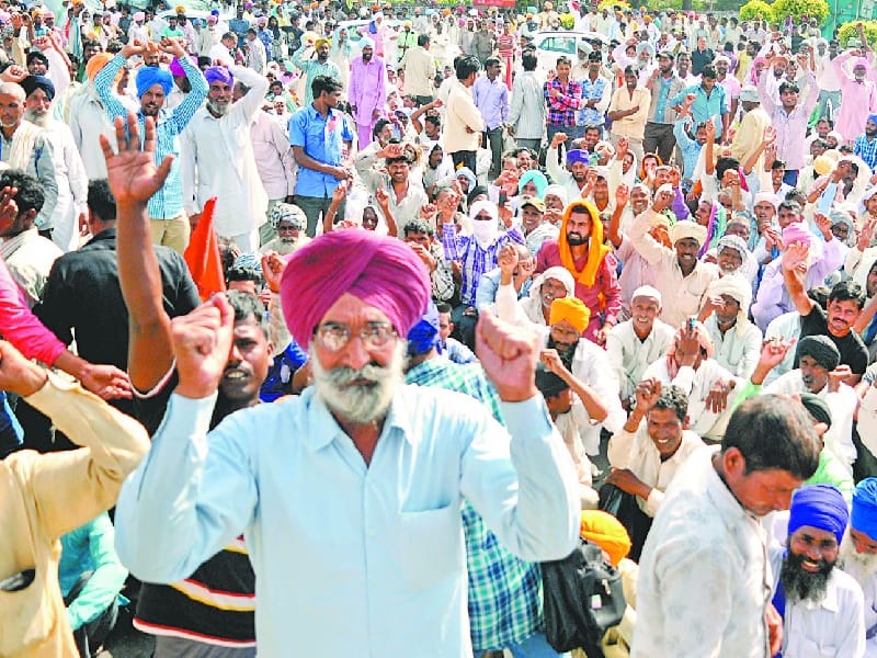 protest, labour protest in ludhiana, ludhiana protest