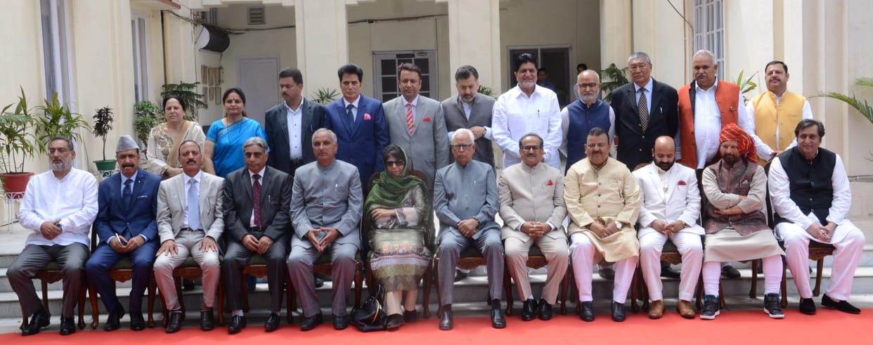 Mehbooba government's new cabinet