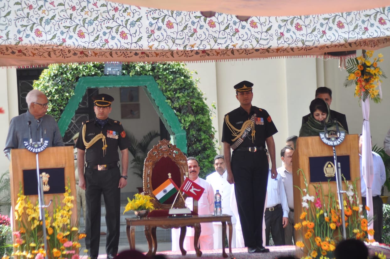 Mehbooba Mufti sworn in as first woman CM of Jammu and Kashmir 