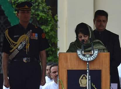 Mehbooba Mufti takes oath as J&K's first woman CM 
