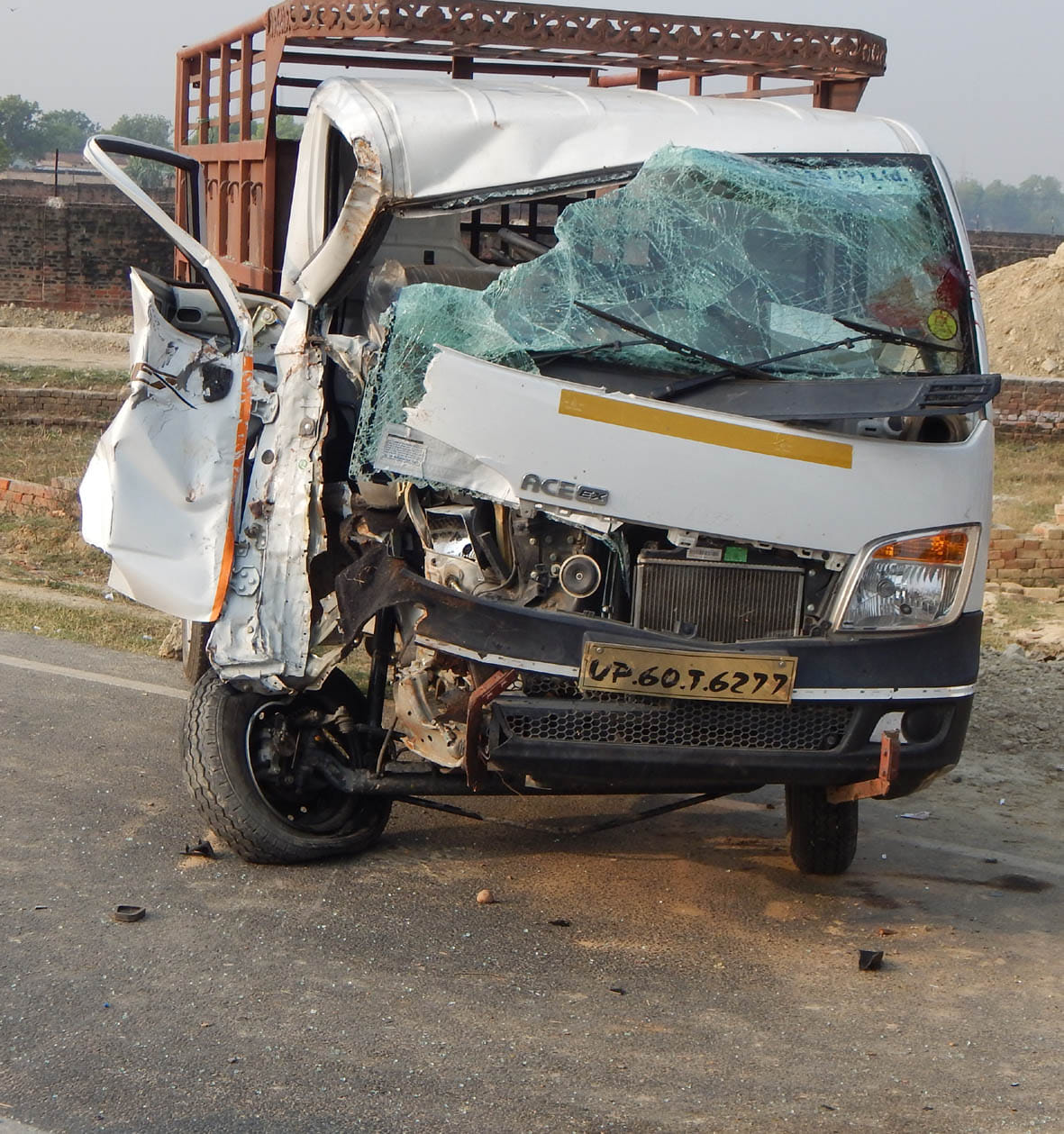 Four people were injured in a road accident, including driver