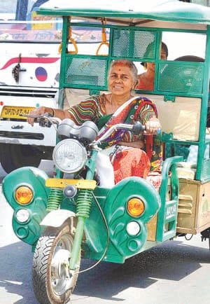 63- year -old was driving the e - rickshaw