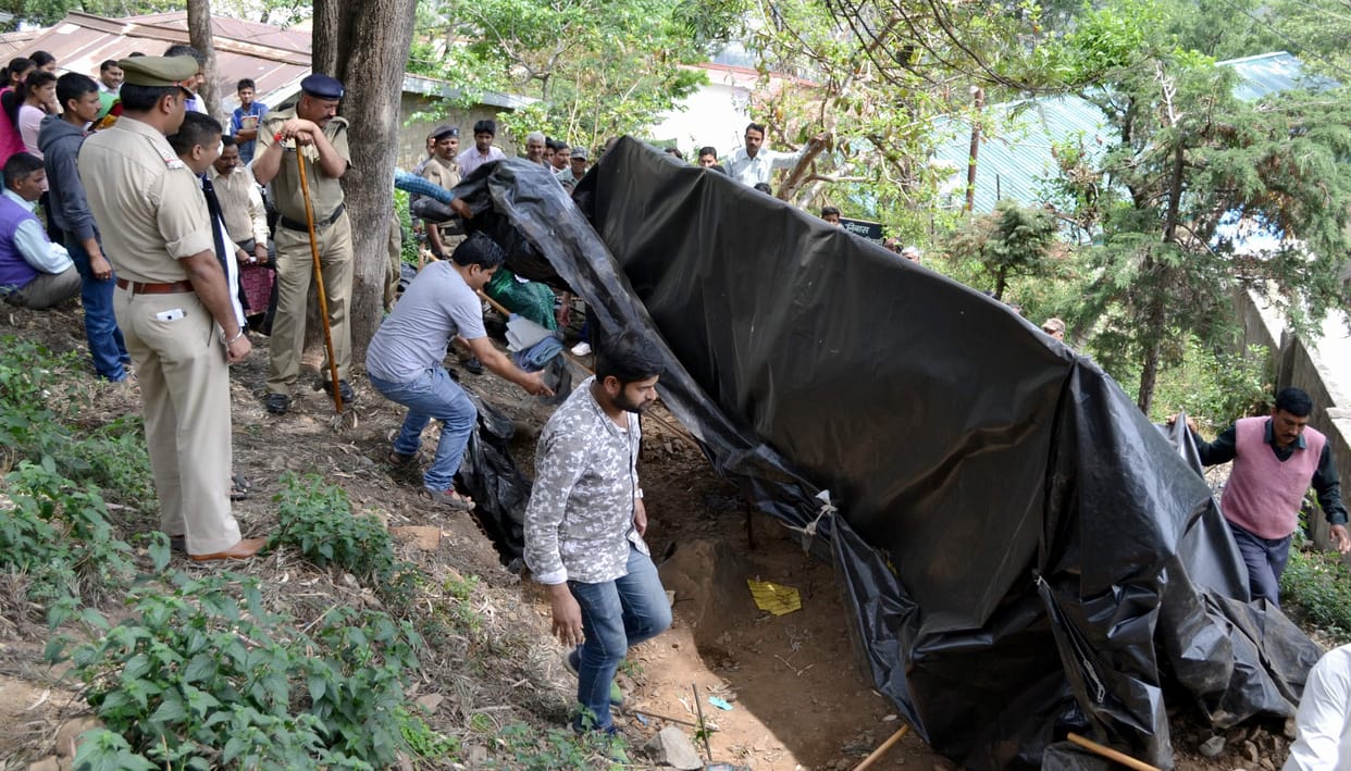 Police removed the encroachment