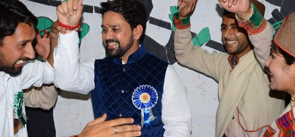  MP Anurag thakur announcement on HP university.