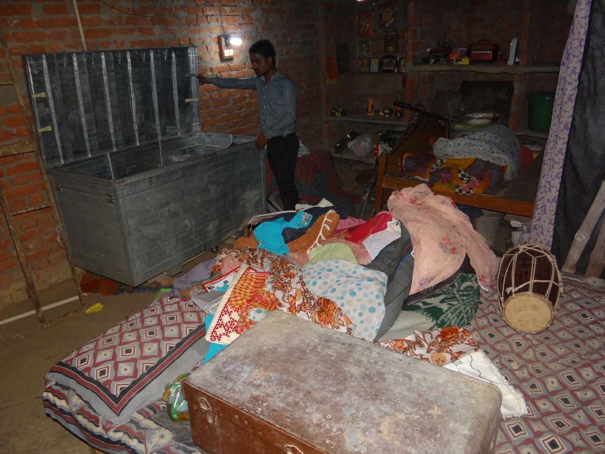Looting of family members beaten