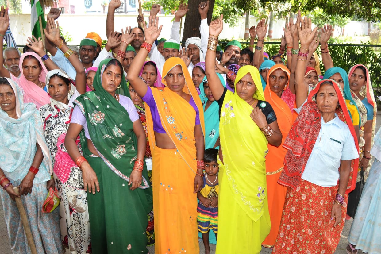 Collectorate roared BKU activists protesting