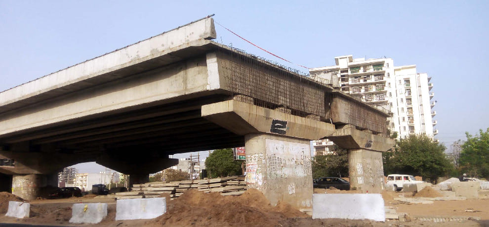 Shine on the new design of the flyover will Ansiartisi Rajnagar