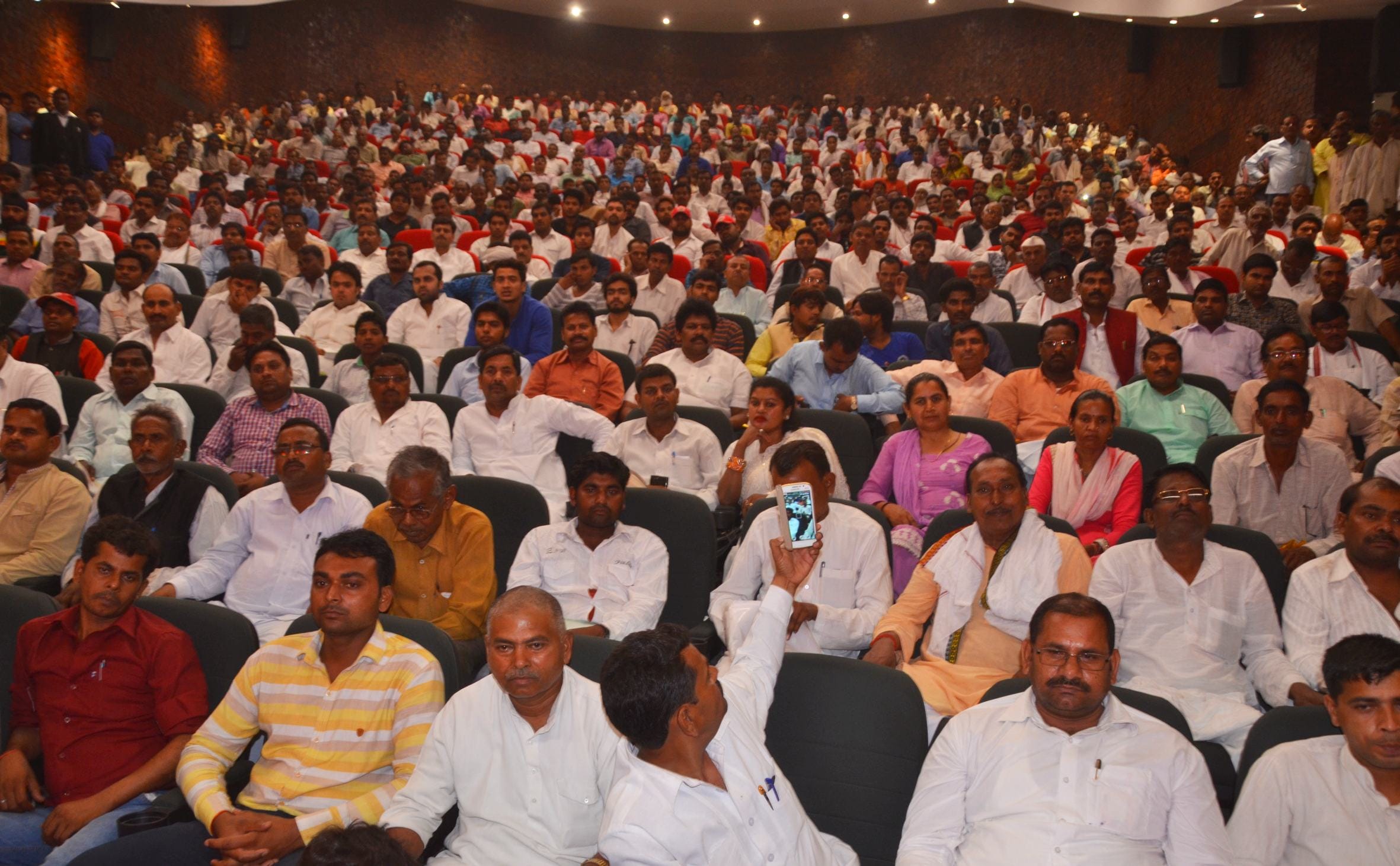 Mulayam Singh Yadav in a assembly in Lucknow.