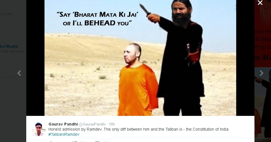baba ramdev, TalibaniRamdev, baba ramdev controvertional statement, twitter, chandigarh