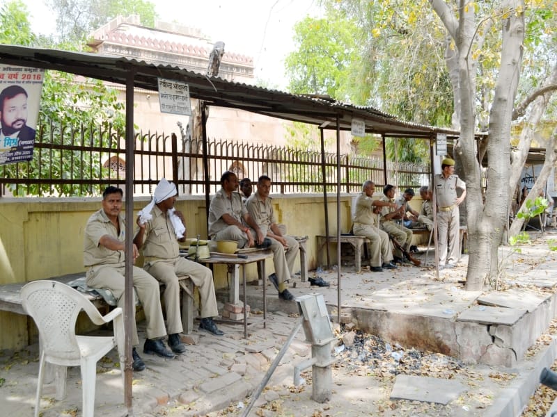 tight securtiy in mathura collectorate