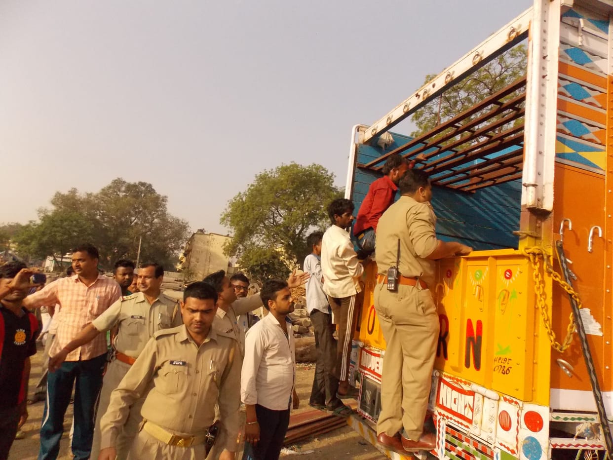 Escaped by breaking the barrier traffickers caught