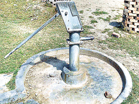The answer given by the heat as soon as hand pumps, drinking water depth problem