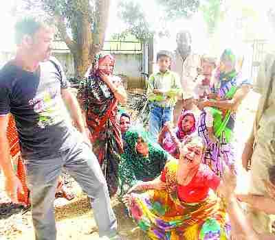 Two school girls being trampled by truck