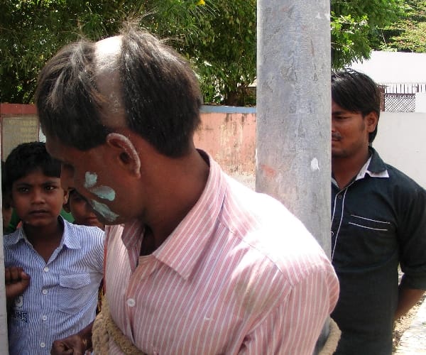 A man beaten up on the allegation of theft.