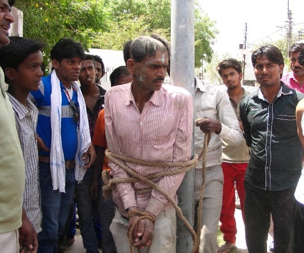  A man beaten up on the allegation of theft.
