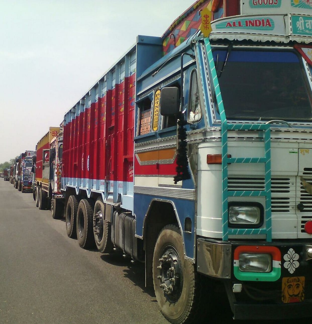 highway  jammed on third day 