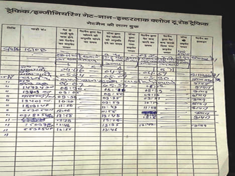 Changes in log book after death