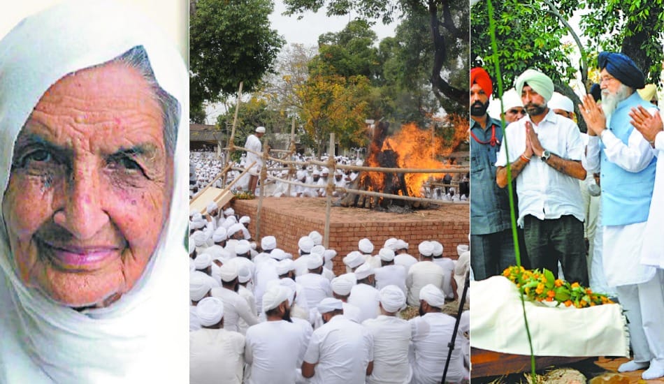 politics on Funeral place of mata chand kaur