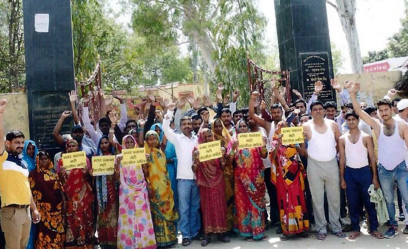 agitation at banakati block