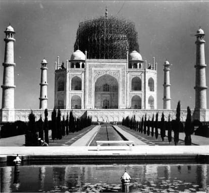 taj mahal dome will be hidden after the shuttering