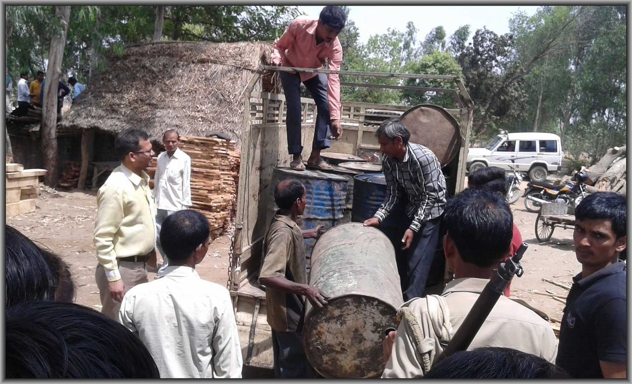 Caught 700 liters of kerosene in Sawmill 