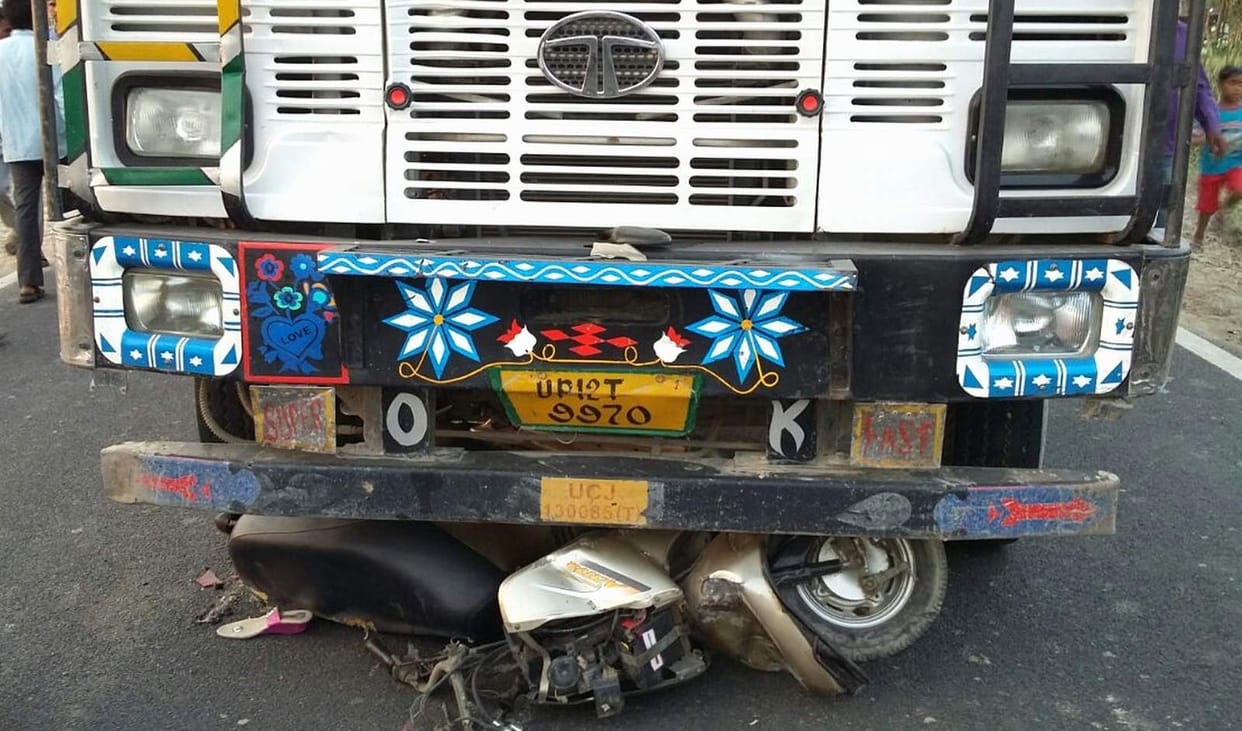 The couple crushed by truck