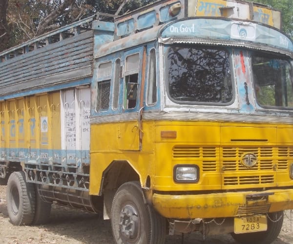 A truck trample two girls in gonda.
