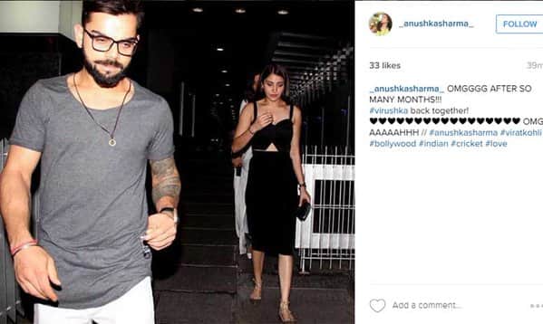 Anushka Sharma seen late night dinner with Virat Kohli