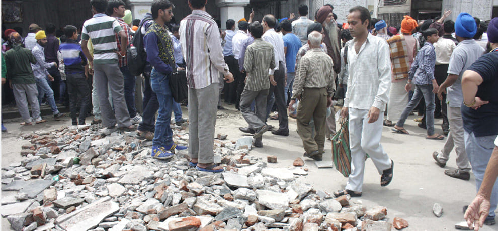 break encroachment of religious sites, hungama