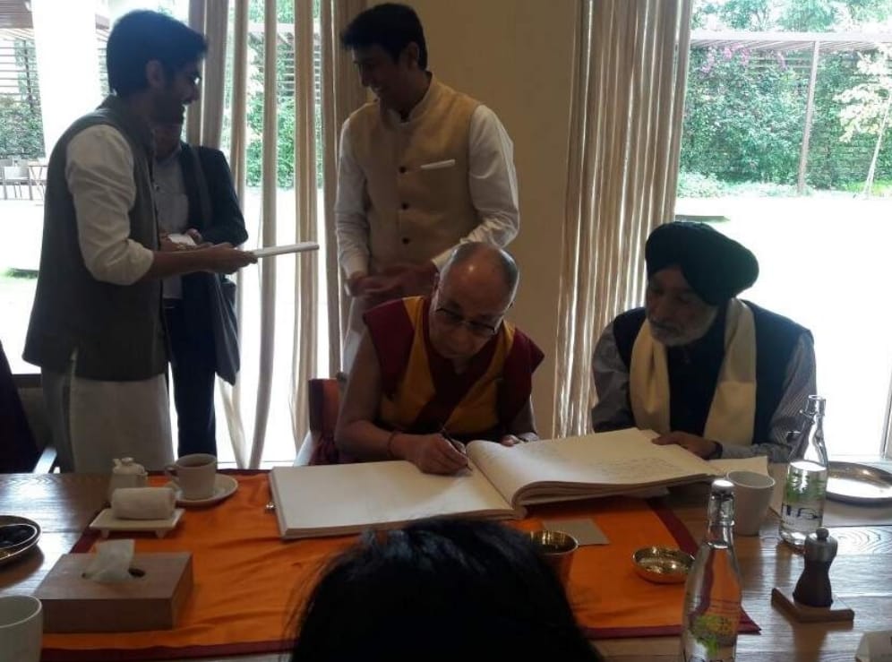 ibetan spiritual leader 'the Dalai Lama' in dehradun.