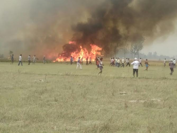 Harvest 182 acres burned
