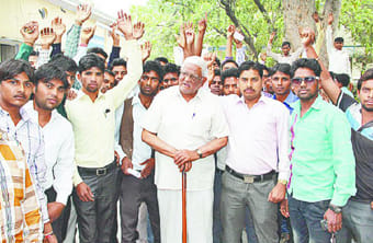 protest against police and administration