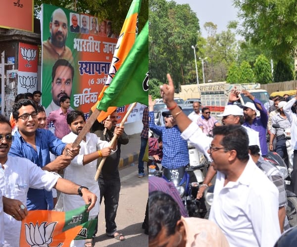 Protest by jewellers in lucknow, uttar pradesh.