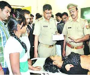 The bullets struck the soldier's widow, serious