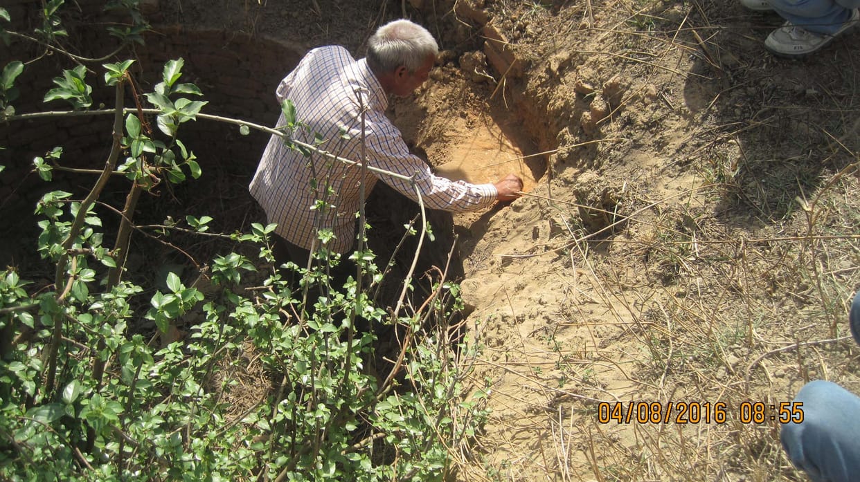 Kushan carpet remnants in the village had fifty-two Front