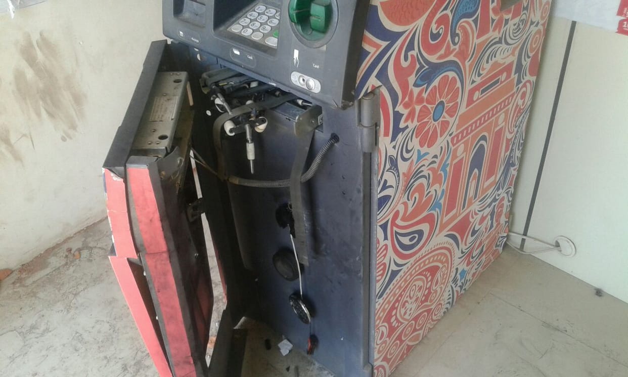 ATM was broken by miscreants 