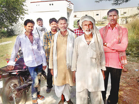 Mdhai low wheat farmer went out to see the effect of