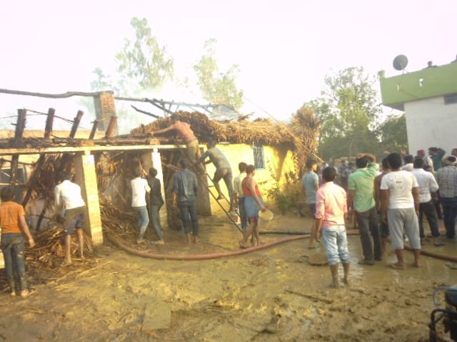 Gaura Upadhyay devastation caused by heavy fire,
