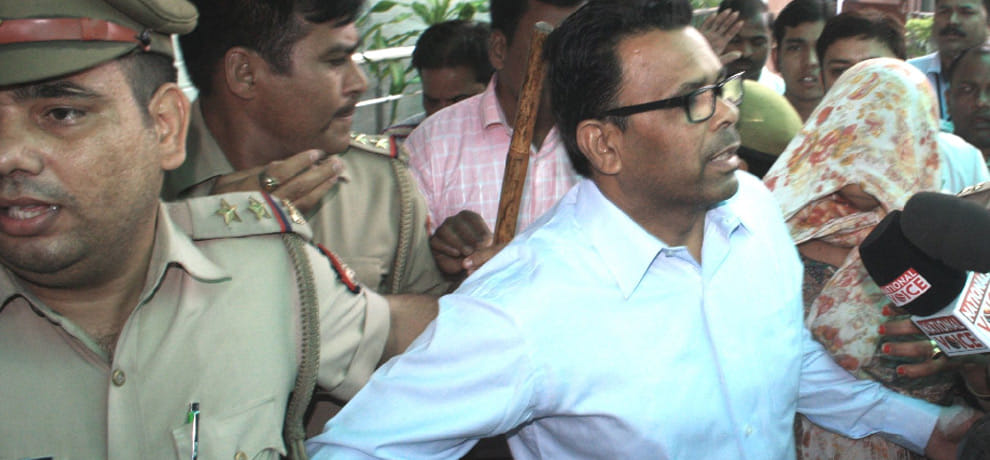 MP Narendra Kashyap and his wife spent first night in jail
