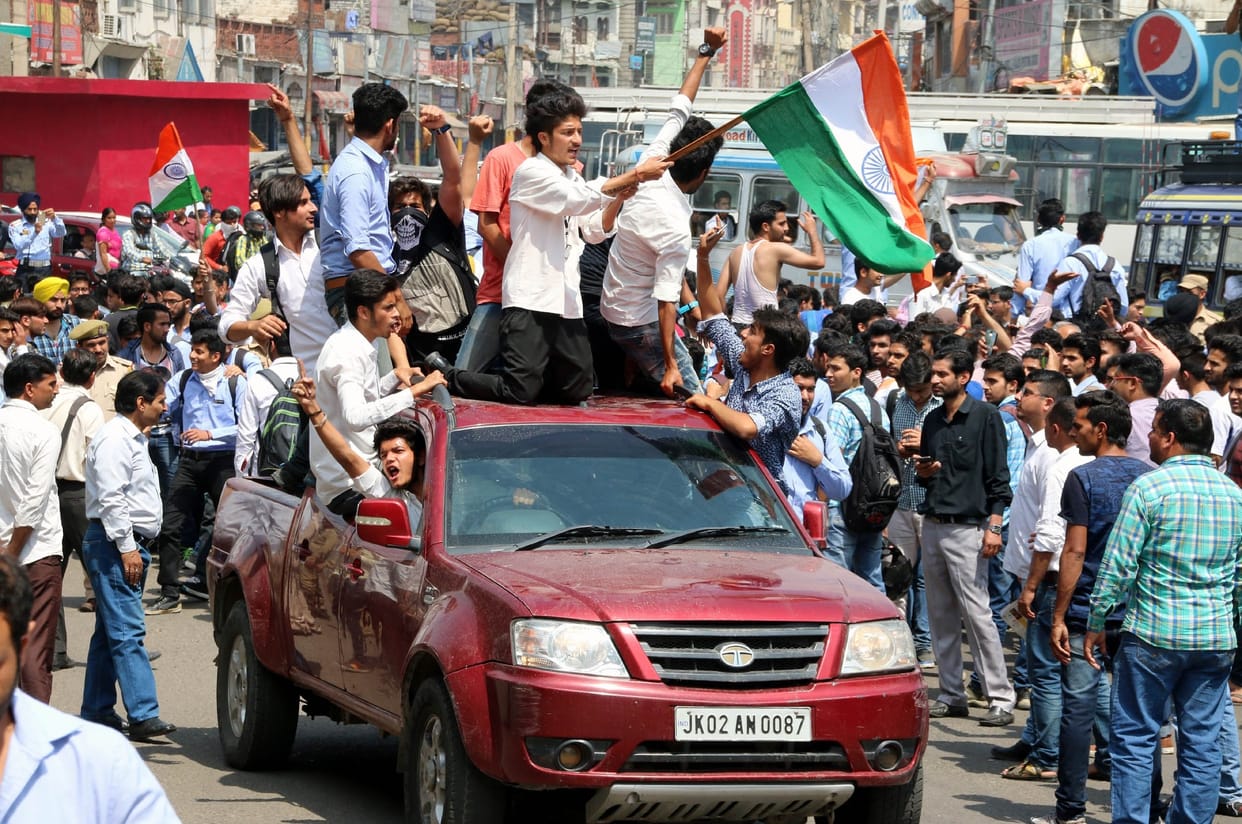 protest in jammu