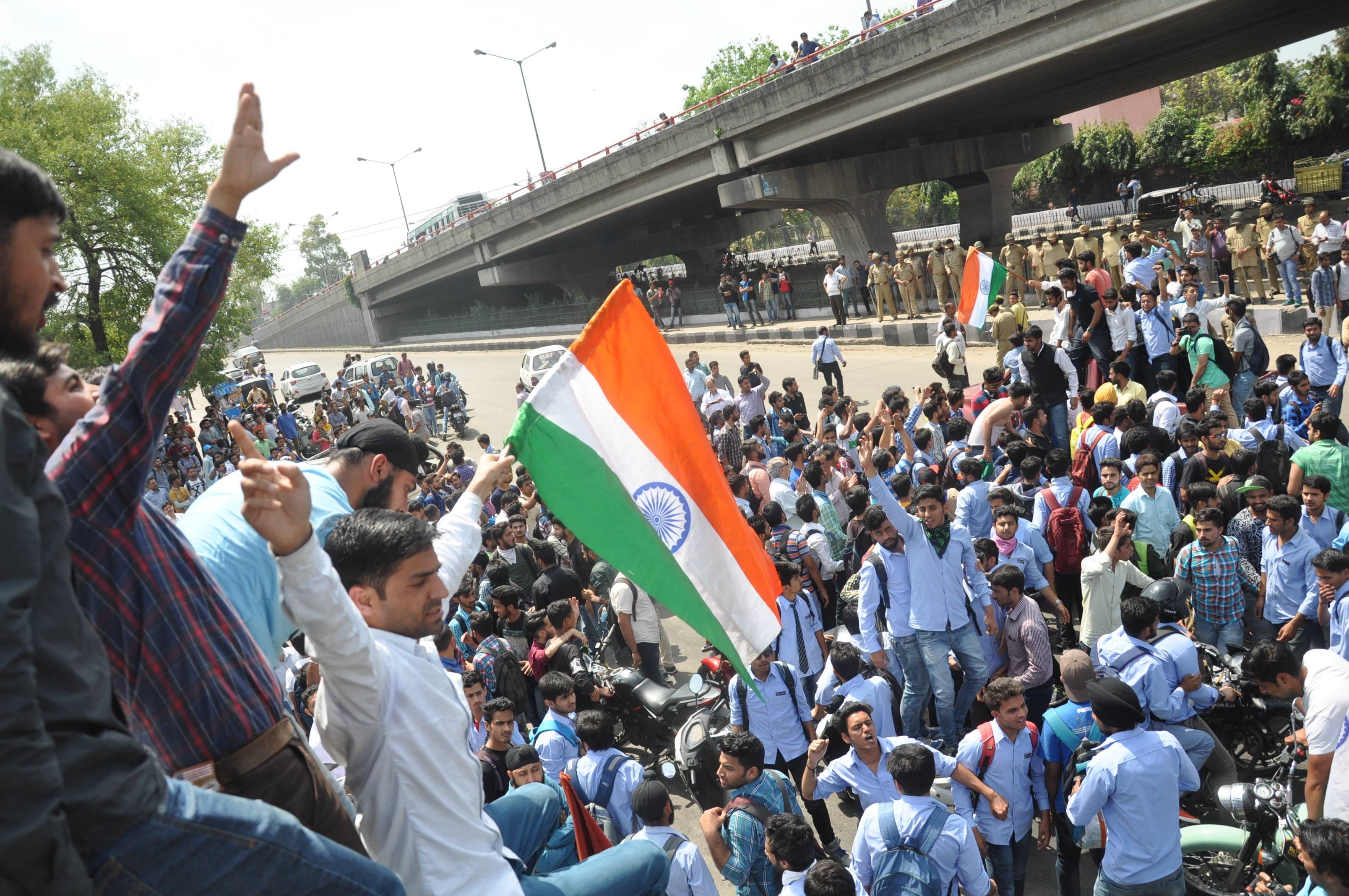 protest in jammu