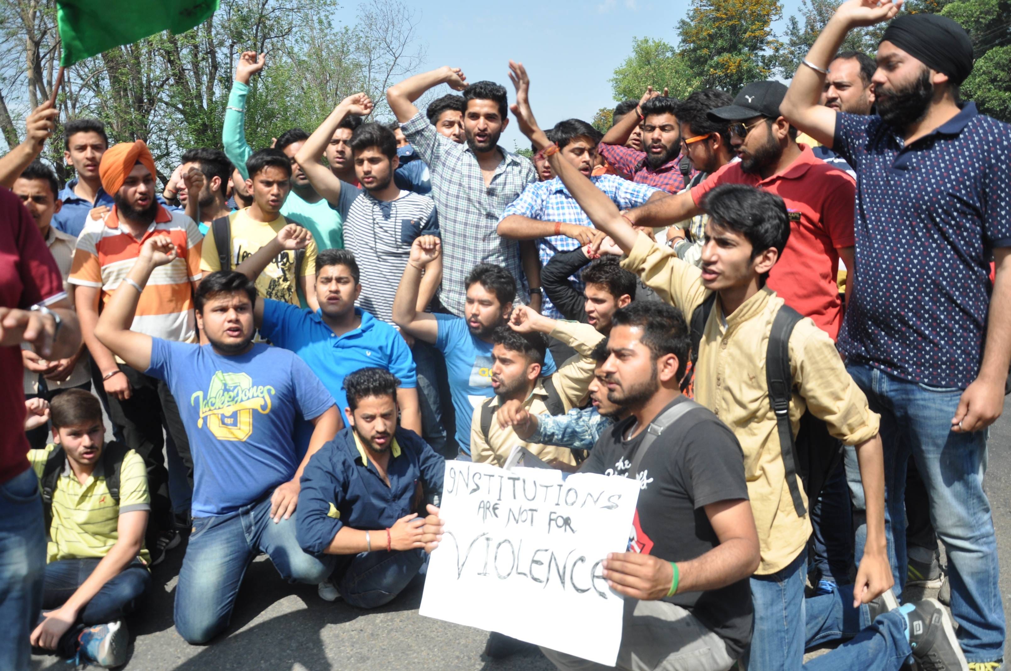 protest in jammu