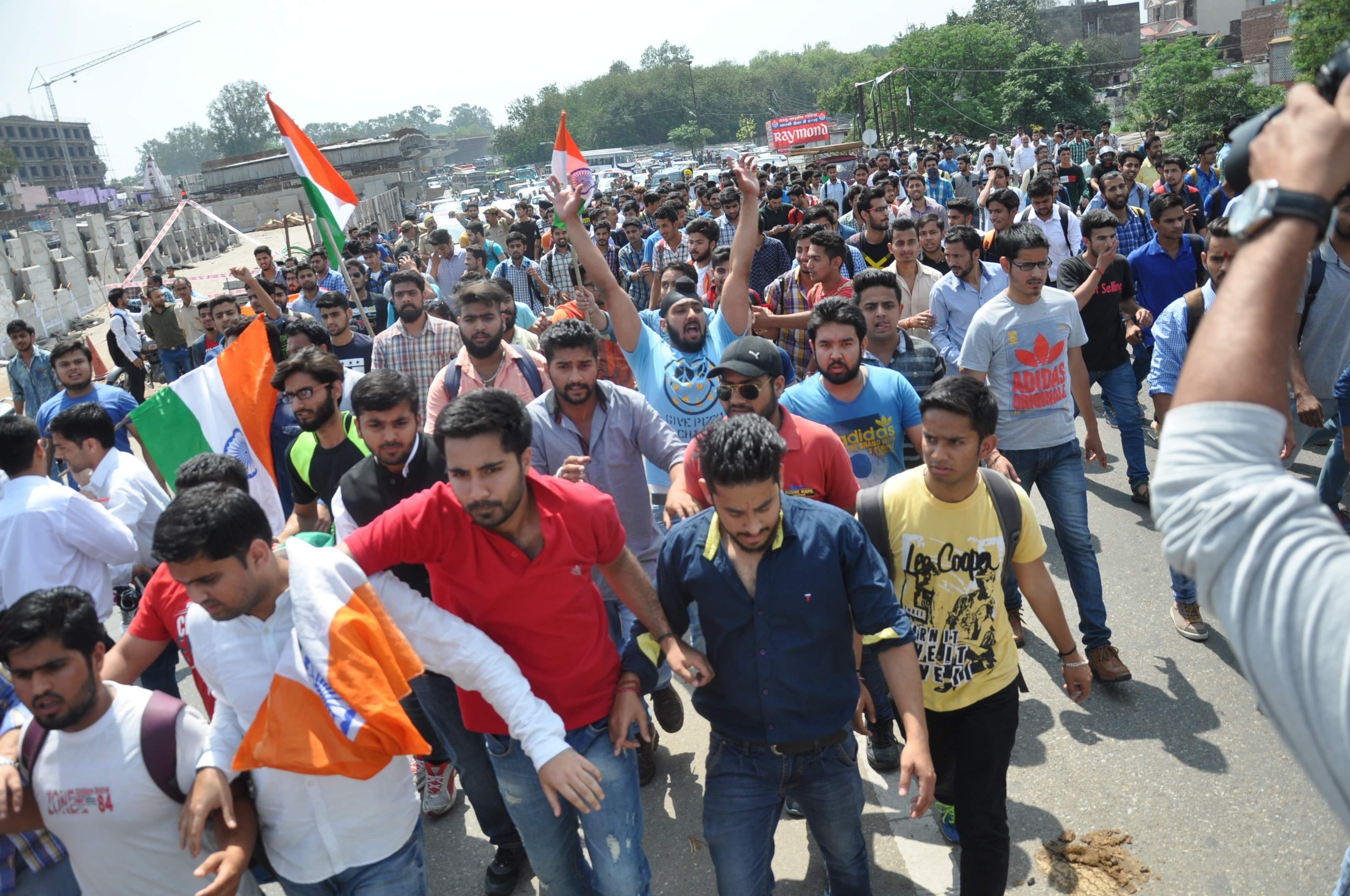 protest in jammu